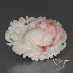Corail rose naturelle forme fantaisie, 28,04 ct, opaque