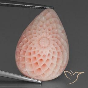 Corail Rose chair naturelle Forme fantaisie, 28.43 ct, Opaque