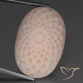 29.15ct Naturel Saumon Rose corail, Taille Fleur, Opaque