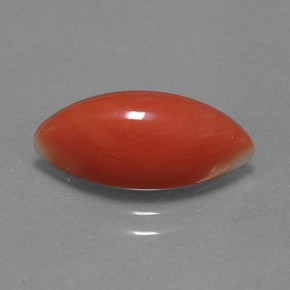 Corail rose naturelle marquise, 3,54 ct, opaque