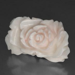 Corail blanc naturelle forme fantaisie, 24,33 ct, opaque