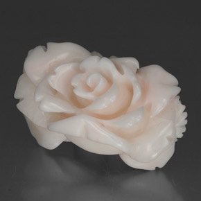 Corail blanc naturelle forme fantaisie, 30,35 ct, opaque