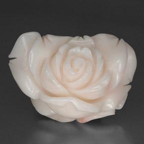 Corail blanc naturelle forme fantaisie, 34,31 ct, opaque