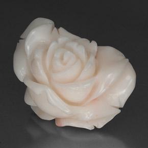 Corail blanc naturelle forme fantaisie, 34,31 ct, opaque