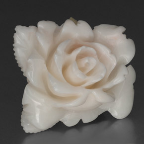 Corail blanc naturelle forme fantaisie, 18,84 ct, opaque