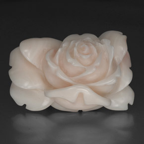 Corail Saumon Blanc naturelle Forme fantaisie, 40.97 ct, Opaque