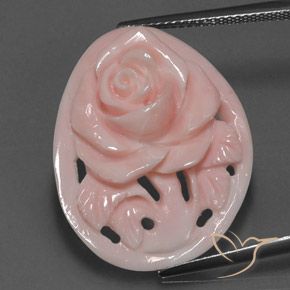 Corail rose naturelle taille fleur, 12,99 ct, opaque