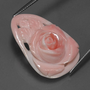 Corail rose naturelle forme fantaisie, 12,52 ct, opaque