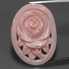 Corail Rose limonade naturelle Forme fantaisie, 17.81 ct, Opaque