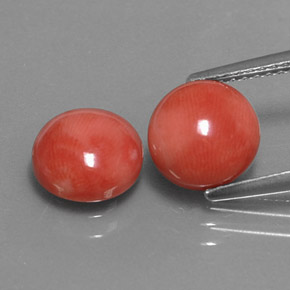 Achetez naturel ct Saumon blanc Corail gems, Coupe roude, En provenance Taïwan chez GemSelect. En stock, livraison internationale!