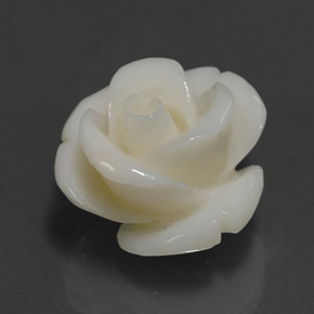 Corail blanc naturelle forme fantaisie, 14,08 ct, opaque