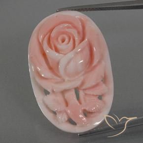 22.80ct Naturel Flamant rose corail, Fantaisie, Opaque