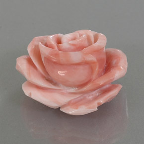 Corail rose naturelle forme fantaisie, 25,74 ct, opaque