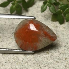 Corail Multicolore naturelle En forme de poire, 3.31 ct, Opaque
