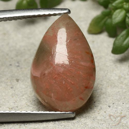 6.28ct Naturel Multicolore Corail, En forme de poire, Translucide