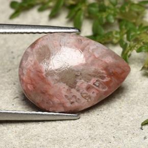 Corail multicolore naturelle en forme de poire, 5,89 ct, opaque