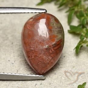 Corail Multicolore naturelle En forme de poire, 4.69 ct, Translucide