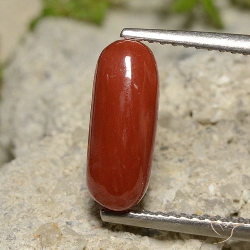 2.14ct Naturel Rouge-orange Corail, ovale, Opaque