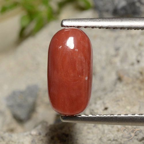 2.04ct Naturel Rouge-orange Corail, ovale, Opaque