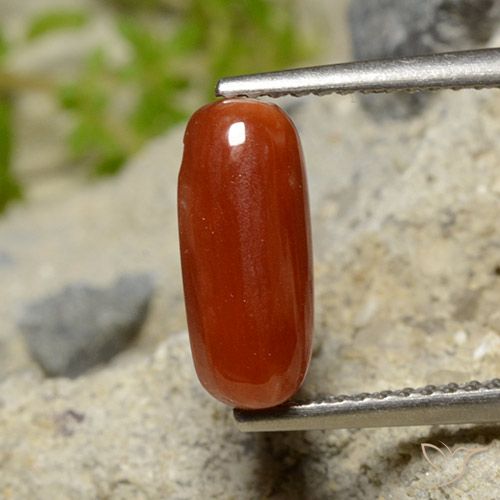 1.81ct Naturel Rouge feu Corail, ovale, Opaque