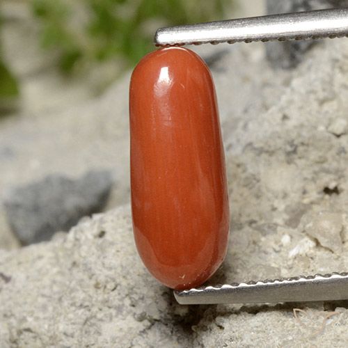 1.91ct Naturel Rouge moyen Corail, ovale, Opaque