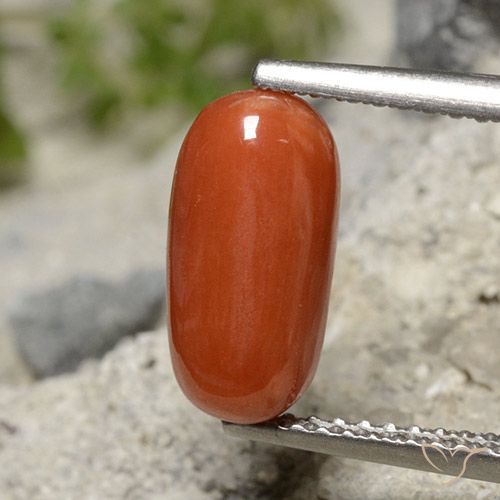 2.01ct Naturel Rouge-orange Corail, ovale, Opaque