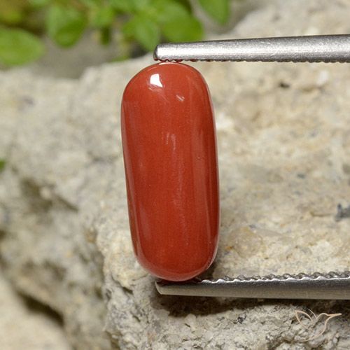 2.06ct Naturel Rouge-orange Corail, ovale, Opaque