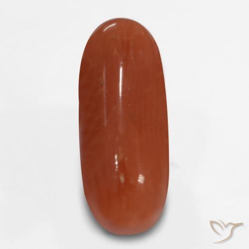 2.47ct Naturel Rouge feu corail, ovale, Opaque