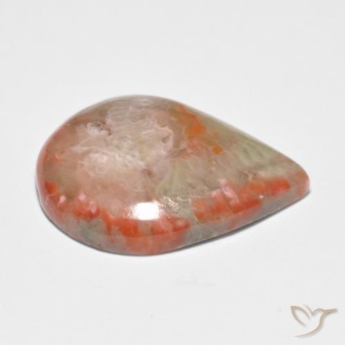 Corail Multicolore naturelle En forme de poire, 11.65 ct, Translucide