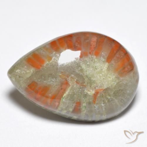 Corail Multicolore naturelle En forme de poire, 6.76 ct, Opaque