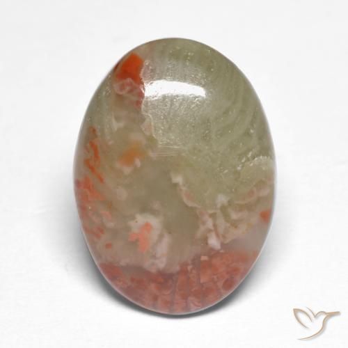 5.88ct Naturel Multicolore Corail, ovale, Translucide
