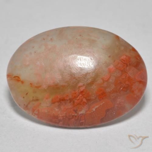 8.13ct Naturel Multicolore Corail, ovale, Translucide