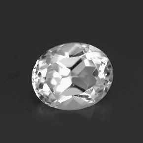 Danburite blanc naturelle coupe ovale, 5,36 ct, VVS-VS