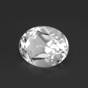 Danburite blanc naturelle coupe ovale, 5,36 ct, VVS-VS
