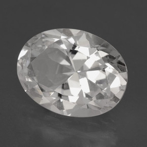 Danburite blanc naturelle coupe ovale, 5,78 ct, VVS-VS