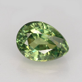 Grenat démantoïde vert naturelle en forme de poire, 1,48 ct, VS