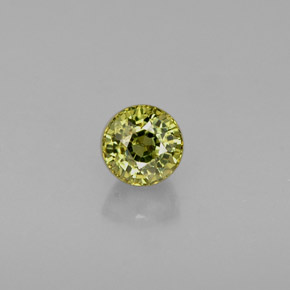 Grenat démantoïde vert naturelle coupe roude, 0,39 ct, VS-SI