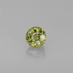Grenat démantoïde vert naturelle coupe roude, 0,39 ct, VS-SI