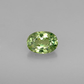 Grenat démantoïde vert naturelle coupe ovale, 0,48 ct, VS-SI