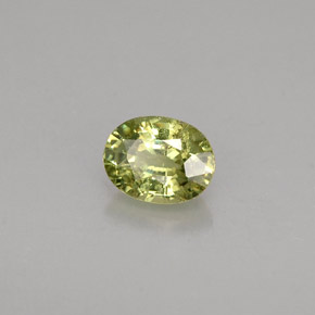 Grenat démantoïde vert naturelle coupe ovale, 0,44 ct, VS-SI
