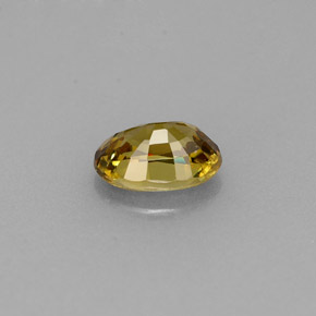Grenat démantoïde jaune naturelle coupe ovale, 0,63 ct, VS