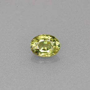 Grenat démantoïde vert naturelle coupe ovale, 0,42 ct, VS-SI