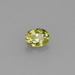 Grenat démantoïde vert naturelle coupe ovale, 0,42 ct, VS-SI