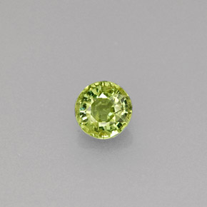Grenat démantoïde vert naturelle coupe roude, 0,33 ct, VS