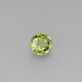 Grenat démantoïde vert naturelle coupe roude, 0,33 ct, VS