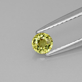 Grenat démantoïde vert naturelle coupe roude, 0,27 ct, VS