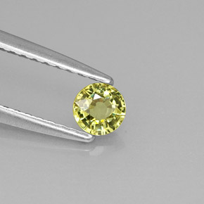 Grenat démantoïde vert naturelle coupe roude, 0,27 ct, VS