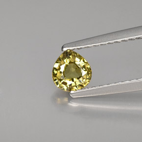Grenat démantoïde jaune naturelle en forme de poire, 0,42 ct, VS