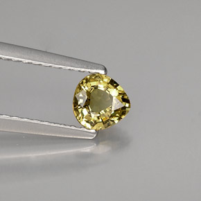 Grenat démantoïde jaune naturelle en forme de poire, 0,42 ct, VS
