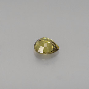 Grenat démantoïde jaune naturelle en forme de poire, 0,42 ct, VS